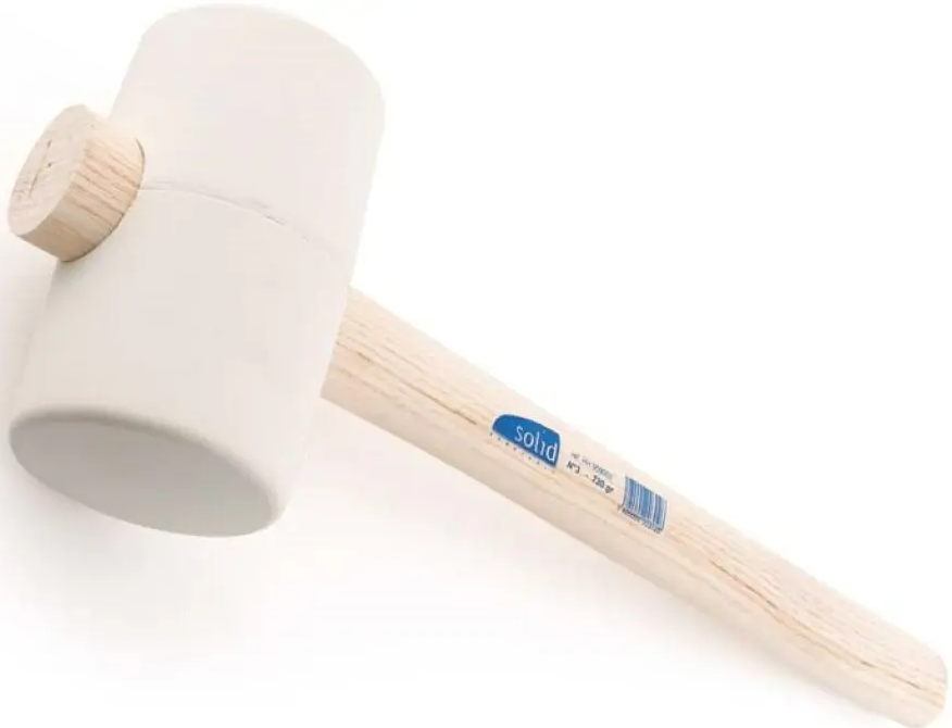 Maillet n°1 en caoutchouc blanc 300 gr