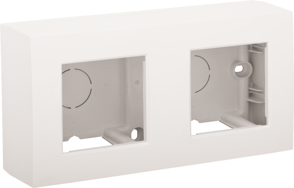 NIKO Boite apparent double blanc