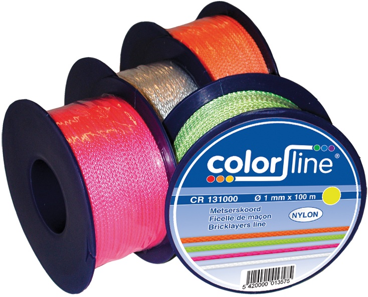 Ficelle de maçon 1 mm x 100 m - NYLON - orange fluo