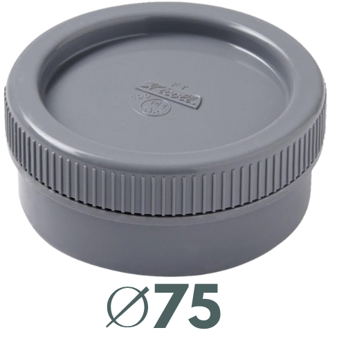 BOUCHON PVC GRIS A VISSER D075